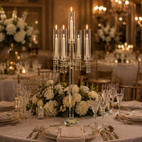 Candélabre en cristal pour mariage à 9 bras, décoration d'intérieur, candélabre en cristal à 5 bras, centre de table de mariage