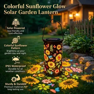 Farol Solar con Forma <span class=keywords><strong>de</strong></span> Girasol, Colorido, Impermeable, con Luz <span class=keywords><strong>de</strong></span> Sombra Brillante para Exteriores, Alimentado por Energía Solar, para Caminos, Jardines, Patios, Decoración Nocturna - Product Image 4