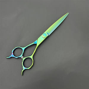 Tijeras de peluquería para mascotas K7 de 7 pulgadas, hoja recta de acero inoxidable para cortar el pelo de perros, tijeras de belleza premium - Product Image 1