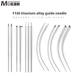 Venta al por mayor de fábrica: Joyería delicada, aretes de titanio ASTM F136 con rosca externa, <span class=keywords><strong>piercing</strong></span> de lengua, agujas de tracción médica. - Product Image 1