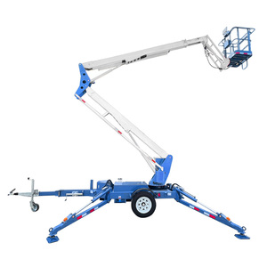 Plataforma Elevadora Eléctrica Remolcable de 16-24 m y 200 kg, Plataforma de Trabajo Aérea Compacta con Cesta - Product Image 3