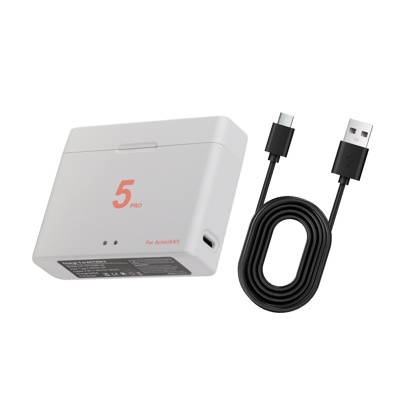 HONGDAK Wholesale Osmo Action 5 Pro / 4 / 3 Camera Battery Charger Box Dual-Slot Batteries Charger