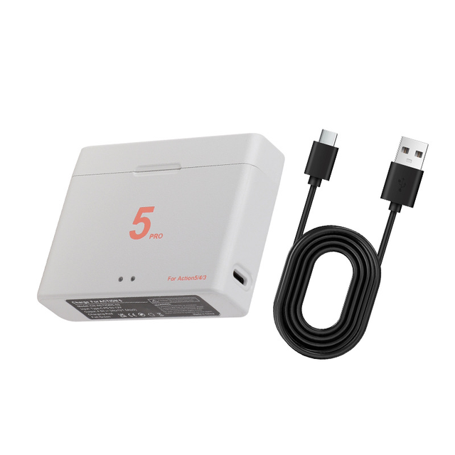 HONGDAK Wholesale Osmo Action 5 Pro / 4 / 3 Camera Battery Charger Box Dual-Slot Batteries Charger