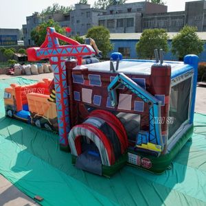 Château gonflable de construction en forme de <span class=keywords><strong>camion</strong></span> <span class=keywords><strong>benne</strong></span> avec toboggan aquatique, grand combo gonflable aquatique avec piscine à éclaboussures - Product Image 4