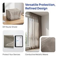 Tissu en maille semi-transparente en cuivre pour blindage EMF RF EMI, idéal pour rideaux, couvre-routeur et projets DIY