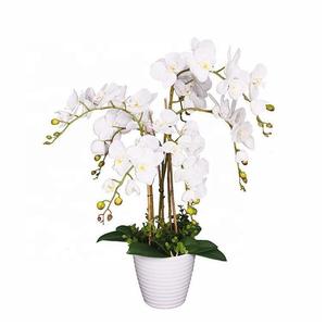 <strong>Artificial</strong> Plants and Flowers New Fashion <strong>Large</strong> Home <strong>Potted</strong> <strong>Orchid</strong> Hight Quality White Top Selling <strong>Artificial</strong> Tree Plant - Product Image 1