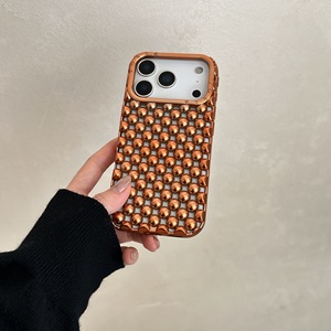 Coque de téléphone haut de gamme en perle <span class=keywords><strong>orange</strong></span> pour Apple 17promax, compatible avec iPhone 16Pro, nouveau modèle 15, électroplaqué 14Pro - Product Image 4