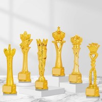 Trophée en résine intégrée avec cristal, vente chaude, récompense créative pour employés, compétition sportive, souvenir de réunion annuelle, vente en gros, meilleur prix