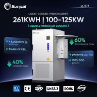 Système de stockage d'énergie extérieur Sunpal 100 kW Bess, armoire extérieure avec refroidissement liquide et à air forcé pour usage industriel