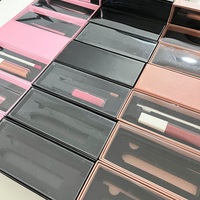 Boîtes personnalisées pour kit de gloss et crayon à lèvres rose, noir, marron – Emballage vide pour maquillage à marque privée, coffret cadeau combo lèvres