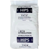 Granulés de plastique HIPS vierges PS8265, résine de polystyrène à haute résistance aux chocs, granulés HIPS pour les revêtements de réfrigérateurs, les bacs à crème glacée