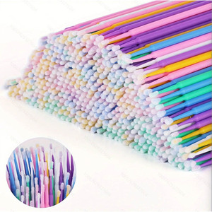 Paquete de 100 Unidades de Microaplicadores Desechables Multiusos con Varilla de Cristal <span class=keywords><strong>para</strong></span> Limpieza de <span class=keywords><strong>Pestañas</strong></span> y Uso en Tatuajes - Product Image 5