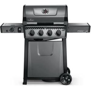 Parrilla de Gas Comercial de Acero Inoxidable Negro con Ruedas - Product Image 1