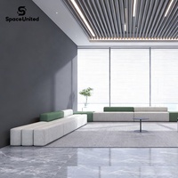Sofá de Salón para Áreas Públicas, Hospitales, Aeropuertos y Oficinas, con Estructura de Madera Maciza de Diseño Contemporáneo SpaceUnited