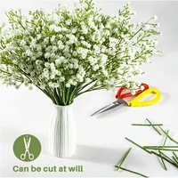 Buket Gypsophila Bunga Buatan Mirip Asli Bertema Langit Berbintang dengan Batang Hijau untuk Dekorasi Pernikahan, Fleksibel untuk Rangkaian Bunga DIY