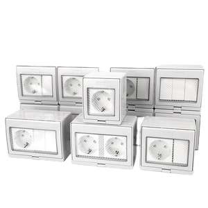 欧州ドイツ壁ソケットEUプラグ付きIP55ドイツ防水・耐防屋外オープンソケット - Product Image 1