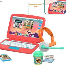 <span class=keywords><strong>Jeux</strong></span> de rôle en plastique <span class=keywords><strong>pour</strong></span> enfants Simulation d'ordinateur Tissu Apps Jouets Set Early Educational Laptop for Children - Product Image 2