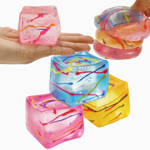 Jouet anti-stress en mousse PU à rebond lent, personnalisé avec logo dessiné à la main, en forme de glaçon ou de sucre de malt, pour cadeau promotionnel - Product Image 4