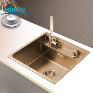 Lavello da Cucina <span class=keywords><strong>Mita</strong></span> in Stile Moderno in Acciaio Inox 304, Vasca Singola Invisibile da 3,0 mm con Coperchio, Servizio OEM e Modellazione 3D - Product Image 2