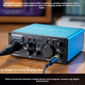 ซัมซั่น โซโล การ์ดเสียงภายนอกแบบ <span class=keywords><strong>USB</strong></span> สำหรับโทรศัพท์มือถือ คอมพิวเตอร์ สำหรับการถ่ายทอดสด บันทึกเสียง คาราโอเกะ เครื่องดนตรี จากประเทศจีน - Product Image 2