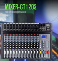 Console de mixage audio numérique Demao CT12 12 canaux 99 effets avec suppression du bruit USB +48V haute puissance pour l'enregistrement, le home cinéma, le karaoké et le DJ