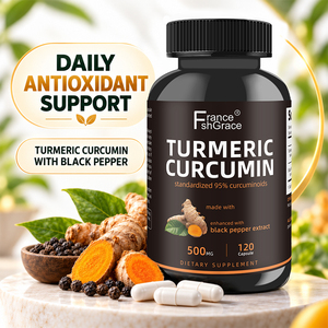 Extrait de curcuma de qualité supérieure Shecome, améliore la santé du cerveau, du cœur et la fonction immunitaire, capsules de curcuma pour une santé globale - Product Image 5