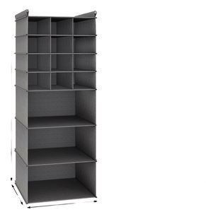 Factory Price New Design Wardrobe 12 Shelf Non Woven <b>Collapsible</b> Shelves Hanging Closet <b>Storage</b> Bag Hanging Closet Organizer - Product Image 1