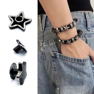12Mm Hình Dạng Ngôi Sao Kẽm Hợp Kim Kim Loại Vít Thép Phẳng Đinh Tán Cho DIY Punk Lấy Cảm Hứng Từ Giày Hành Lý Mũ Quần Áo Phụ Kiện Trang Trí - Product Image 4
