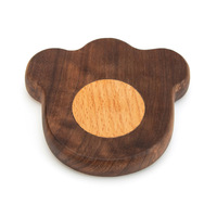 Décapsuleur magnétique rond en métal inoxydable écologique avec support en bois, ouvre-bouteilles durable pour bière et vin, cadeau de bar, logo personnalisé