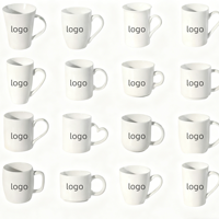 Tasses à café en porcelaine en gros, vierges, blanches, en céramique, pour sublimation, pour café, thé, latte, soupe, lait, chocolat chaud