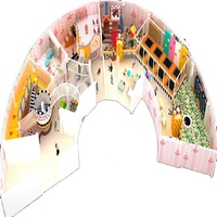 Château de jeu gonflable intérieur en aluminium de haute qualité, thème rose, pour enfants, marque Qiyuan, couleur personnalisable, usage commercial