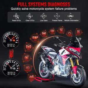 Escáner de motocicleta ANCEL MT510, herramienta de diagnóstico OBD2 para todo el sistema para BMW/DUCATI/Harley, compatible con más de 30 funciones, lector de código - Product Image 3