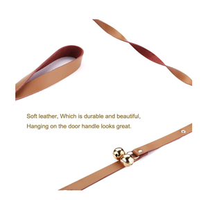 Timbres de cuero PU para perros, campanas ajustables de calidad Premium para ir al exterior, campanas de entrenamiento para Cachorros para perilla de puerta - Product Image 4
