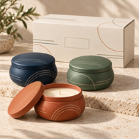 Mini bougies de soja de luxe Ensemble de cadeaux souvenirs Marque privée personnalisée Cadeaux parfumés de retour d'anniversaire pour les barres de fête des pères Diwali