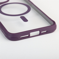 Caméra protéger tpu acrylique anneau magnétique mat clair couverture arrière pour iphone normal 11 12 13 14 15 pro plus coque de téléphone