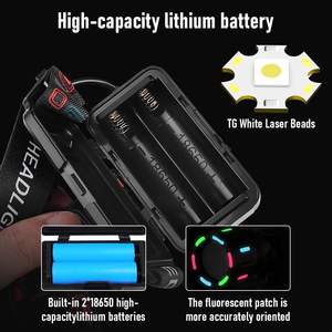 Linterna Frontal LED Recargable de Alta Luminosidad con Sensor de Movimiento, Linterna Frontal Impermeable IPX5 para Camping, Correr y Escalar - Product Image 5