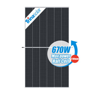 JinKo // JA Tier 1 Marque Trina Panneau solaire mono 650W 655W 660W 670W Panneau solaire demi-cellule Système d'alimentation domestique Version UE - Product Image 3