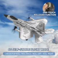 F22 RC Jet Avion Modèle Avion 2.4Ghz 4 Canaux Télécommande avec Double Modes de Vol Jet Fighter Jouet pour Enfants et Adultes