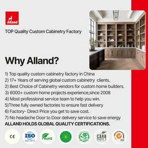 Кухонные шкафы Alland Custom из массива натурального дерева с плоской фаской, цвет черный орех, современный дизайн для жилых проектов - Product Image 5