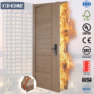 Fabricant de portes coupe-feu Guangdong Yohome, portes coupe-feu intérieures en <span class=keywords><strong>bois</strong></span> massif, certifiées CE, porte ignifugée avec cadre - Product Image 6