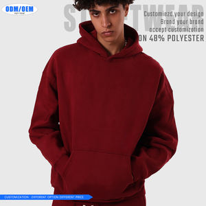 Sudadera con Capucha Extra Grande para Hombre, de Lujo, Personalizada, al por Mayor, Fabricada en Algodón Grueso de 350g, Felpa Francesa - Product Image 4