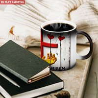 Mug à boisson chaude pour la détente à la maison, 11 oz, noir givré, livraison directe, tasse magique en céramique changeant de couleur