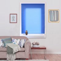 Persianas Enrollables Eléctricas Modernas para Sala de Estar u Oficina, de un Solo Color, Semiopacas, Producto Terminado, Venta al por Mayor