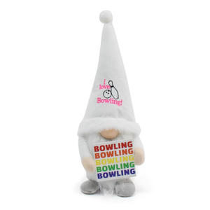 Cadeaux de fête des pères faits à la main décor Tomte poupée sans visage nordique cadeau de noël sport Bowling Gnome - Product Image 1