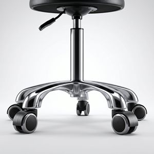<b>Adjustable</b> Professional Hydraulic Pump Salon <b>Stool</b> PU Leather Seat Stainless Steel Base 360 Degree Rotation Reclining Durable - Product Image 4