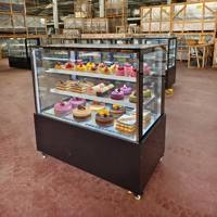Vitrine Réfrigérée de Comptoir pour Pâtisseries et Aliments Froids, 2 Portes Vitrées, Acier Inoxydable, Contrôle Numérique de la Température
