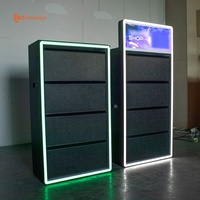 Armoire à cigarettes personnalisable en plastique ABS à 3 fentes avec support et porte à structure liée