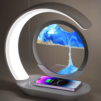 Nouvelle lampe de bureau LED sans fil à chargement rapide, contrôle tactile, éclairage RGB, design moderne - Veilleuse de chevet alimentée par batterie, cadeau