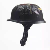 Styles classiques WW2 casque allemand Cool demi-visage Moto demi-barre Vintage casques de moto squelette casque Support OEM ODM