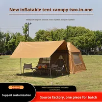 Tente gonflable de type maison pour l'extérieur, colonne d'air en PVC améliorée, auvent en Oxford 210D, tente portable, tente d'air de camping Forenia pour l'extérieur